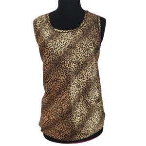 Cheetah Print Sleeveless Tank Top Blouse Plus Size 26/28W